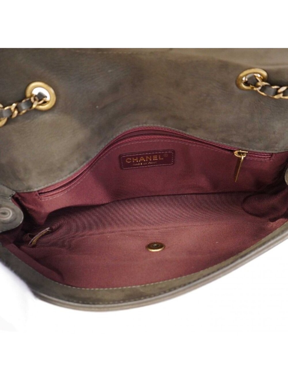 Chanel Shoulder Bag Quilted Lambskin Brown Gold - Picture 4 of 10